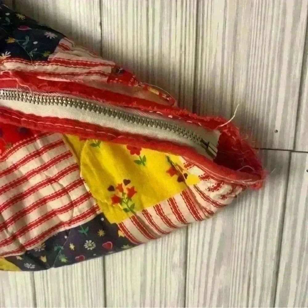 Vintage 70’s quilted patchwork sleeping bag